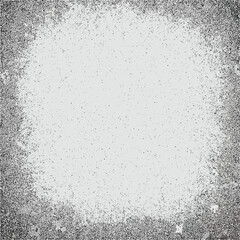 Black and White Grunge Texture with Edge-Focused Noise and Dirty Frame for Poster or Apparel Design