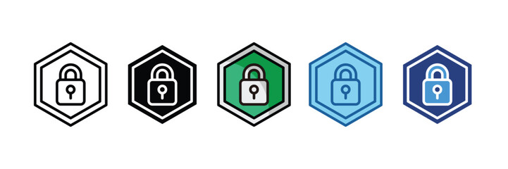 Encryption Lock  Icon Element For Design