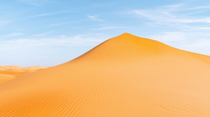 Vivid orange tones of sand meeting a pale cyan sky, delivering vibrant energy for dynamic advertisements