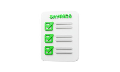 Savings Checklist Graphic: A neat savings checklist graphic featuring green checkmarks, symbolizing financial goals achieved and fiscal responsibility.