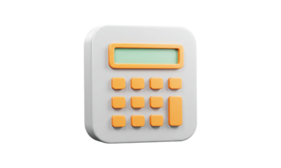 Calculations Unleashed: A sleek, modern calculator icon, a minimalist illustration of a vital tool used for quick calculations in business or finance.