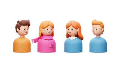 Friends Talking Together: A cheerful illustration of a close-knit group, engrossed in conversation. It depicts the essence of friendship, offering a glimpse into their shared bond. 