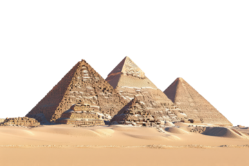 Majestic Pyramids Standing Tall in the Vast Egyptian Desert
