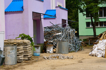 Construction waste, garbage after reconstruction of premises