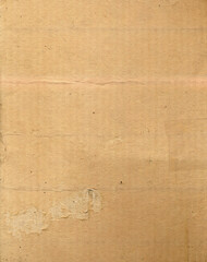 Brown paper textured box. Old dirty cardboard texture background