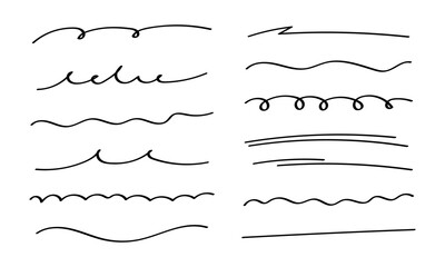 手書きのゆるライン・下線セット