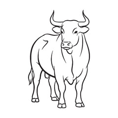 Download this Durable Ox Vector - built with resilient Ox Lineart for merchandise - a reliable Ox Icon - a strong Vector Lineart of Ox for product design.

