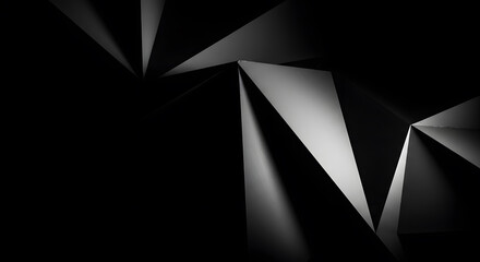 Abstract Dark Geometric Faceted Background