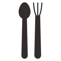 fork spoon icon black