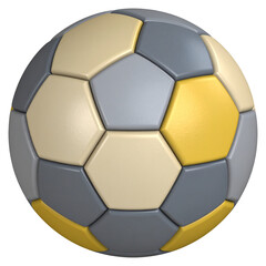 Futuristic Geometric Football Design: A close-up, modern digital art of a vibrantly colored soccer ball against a neutral backdrop. The design highlights a complex network of shapes.