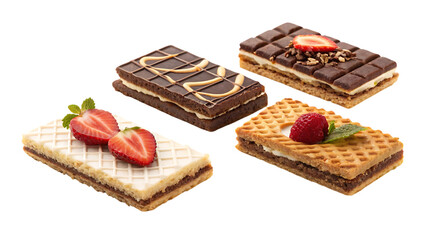 Crispy wafer with chocolate splash PNG Image
