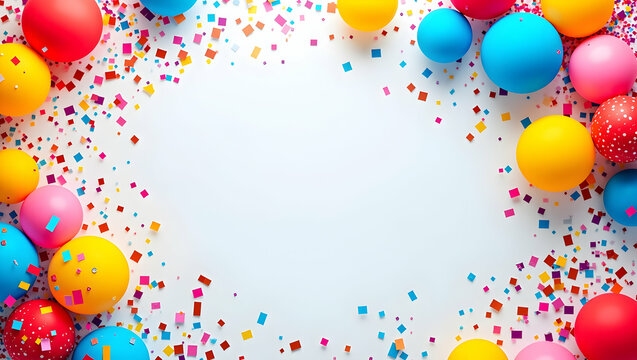 Neon style Feliz Cumplea&ntilde;os sign glowing on dark background with confetti and stars, digital modern birthday art