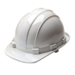 Fototapeta premium White safety helmet isolated on transparent background