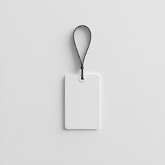 Clean luggage tag mockup