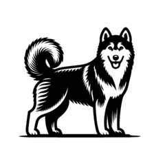 Alert Husky Dog Vector Design – Husky Dog 13