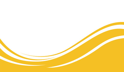abstract wave yellow curve vector background design template