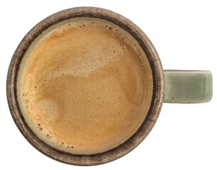 cup of espresso coffee, top view