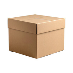 Plain Brown Cardboard Package Box Without Icons or Writing – Raw Style, Minimalist Eco-Friendly Packaging Concept