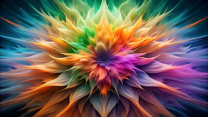 abstract fractal flower for diwali day