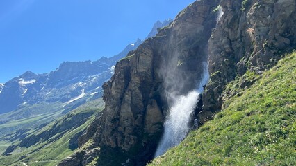 lago, montagna, acqua, paesaggio, natura, foresta, cielo, alberi, neve, cascata, fiume, pozze,...