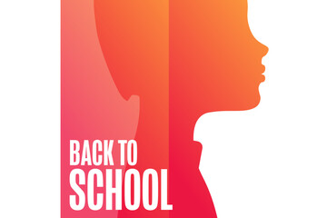 Back to School. Template for background, banner, card, poster with text. Vector EPS10 illustration.