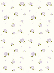 pastel purple floral seamless pattern