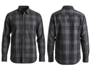 Stylish long sleeve plaid shirt design.