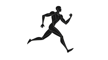 Obraz premium human vector running casually