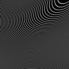 Abstract black and white curvy stripped  background