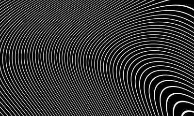 Abstract black and white curvy stripped  background