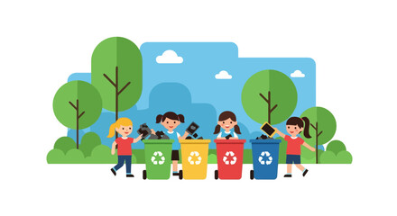 Kids Recycling Cartoon: Environmental Awareness Education