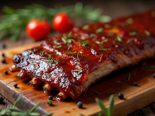 Barbecue Ribs with Herbs and Tomatoes