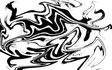 Abstract marble texture. Black and white background. Handmade technique.