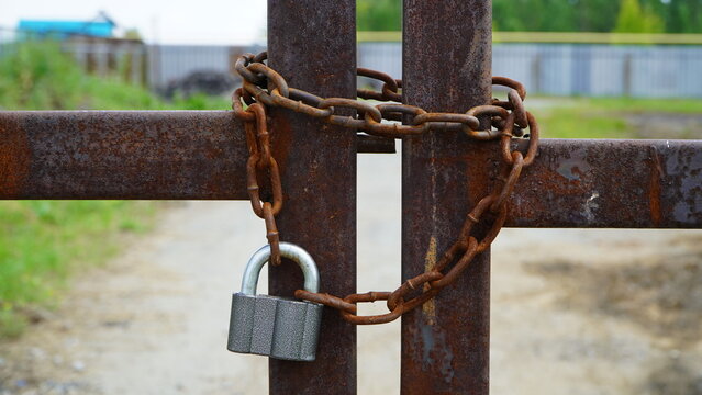 The lock on the gate