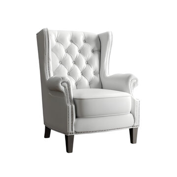 Elegant Armchair: A meticulously crafted, pristine armchair stands ready, a paragon of comfort, inviting repose and relaxation in a refined domestic setting.