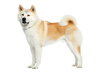     akita on high quality isolated on white background PNG ,ai generated