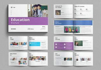 Education Brochure Template Landscape