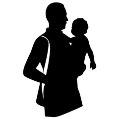 Parent Carrying Child Silhouette