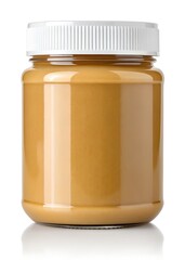 Peanut Butter Jar Side View – High-Resolution Studio Image Isolated on White Background