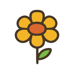 Yellow flower vector