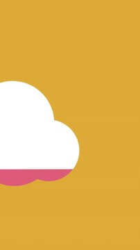 Cloud shape filling up with colour