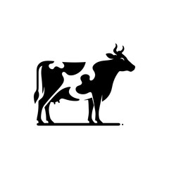 black and white cow