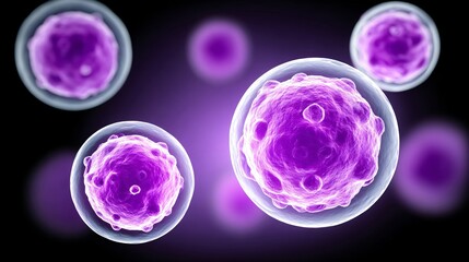 Close-up of biological cells, microscopic view, perfect for science, medical, or biology themes