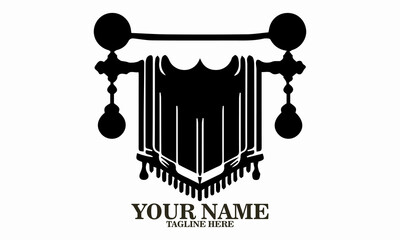 Illustration clean towel on a hanger vector design. Clean towel on a hanger icon and clean towel on a hanger logo design