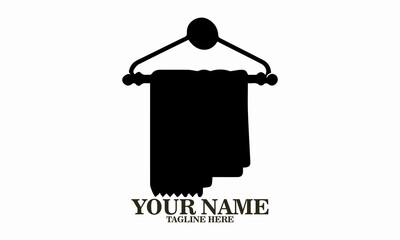 Illustration clean towel on a hanger vector design. Clean towel on a hanger icon and clean towel on a hanger logo design
