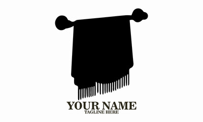 Illustration clean towel on a hanger vector design. Clean towel on a hanger icon and clean towel on a hanger logo design