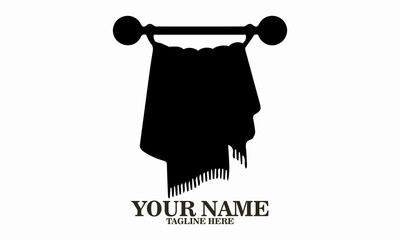 Illustration clean towel on a hanger vector design. Clean towel on a hanger icon and clean towel on a hanger logo design