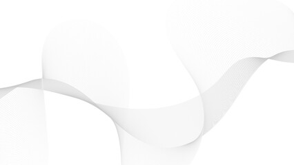 Abstract black energy waves from line particles with blur effect on transparent white background. Futuristic modern backdrop design for business, presentation, ads, banner, website, landing pag