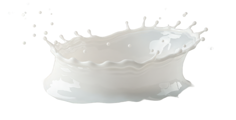High-Speed Capture of Milk Splashing Against a Black Background, Creating an Artistic Display of Fluid Dynamics and Motion in Photography