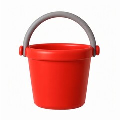  Icon 3D Red Plastic Bucket